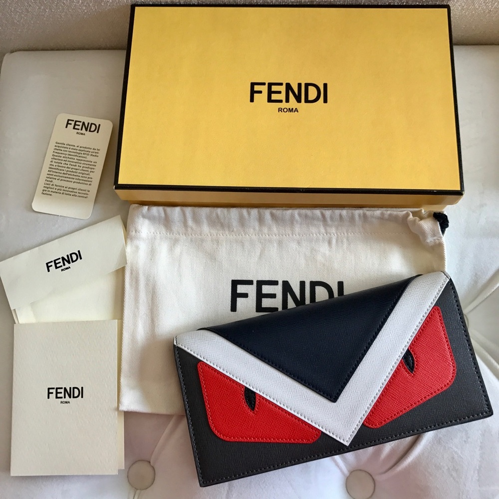Fendi bi-fold monster bug wallet